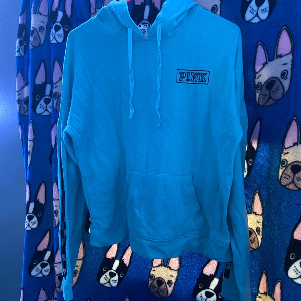 blue PINK hoodie
